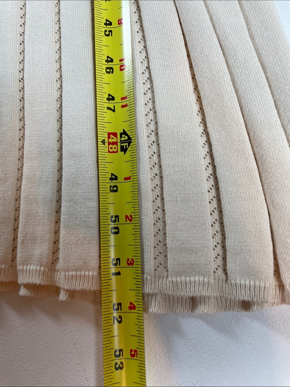 Varley Florian Knit Dress Midi 100% Cotton Sleeveless Ribbed Cream Size S/M - Picture 10 of 10